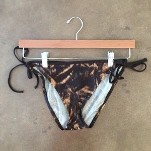 Sexy Animal Print Bikini Bottoms with side ties, black, brown, Target brand